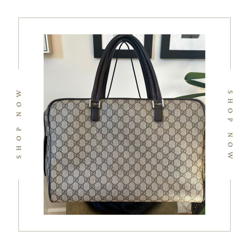 Vintage Gucci GG Supreme Canvas Satchel - Picture 2 of 16